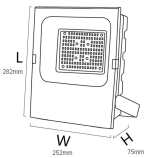 35W/50W/100W/150W/200W Floodlight Cool White IP66 LED Flood