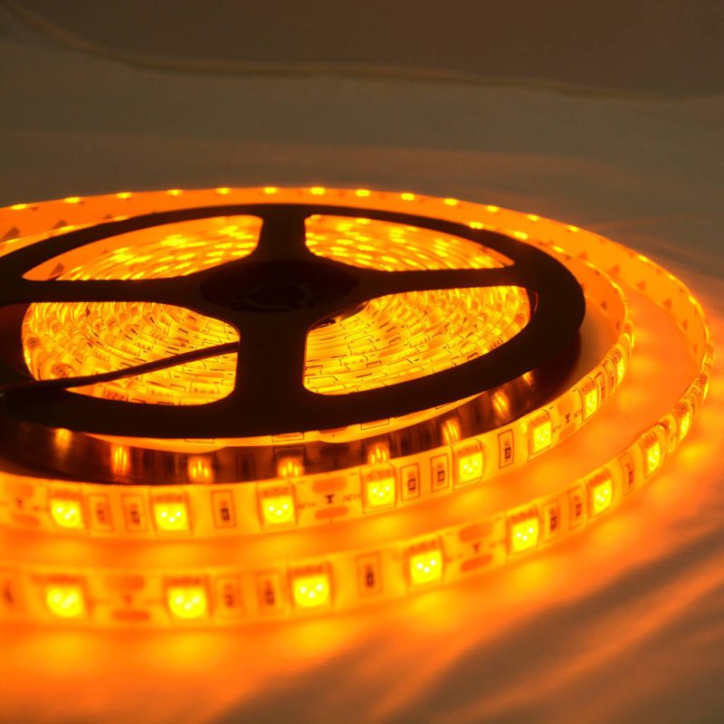 Waterproof Yellow Amber 12V 5M 5050 SMD 300 LED Led Strip Lights