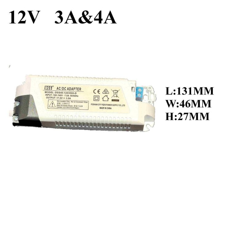 12V DC 4A Power Supply Charger Transformer LED Driver Adapter Constant Voltage