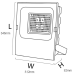 35W/50W/100W/150W/200W Floodlight Cool White IP66 LED Flood