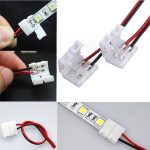 10pcs LED Strips PCB with wire Double End Connector Adapter 10mm