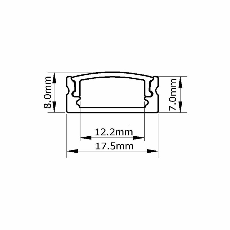 1M Black Thin channel Profile bar